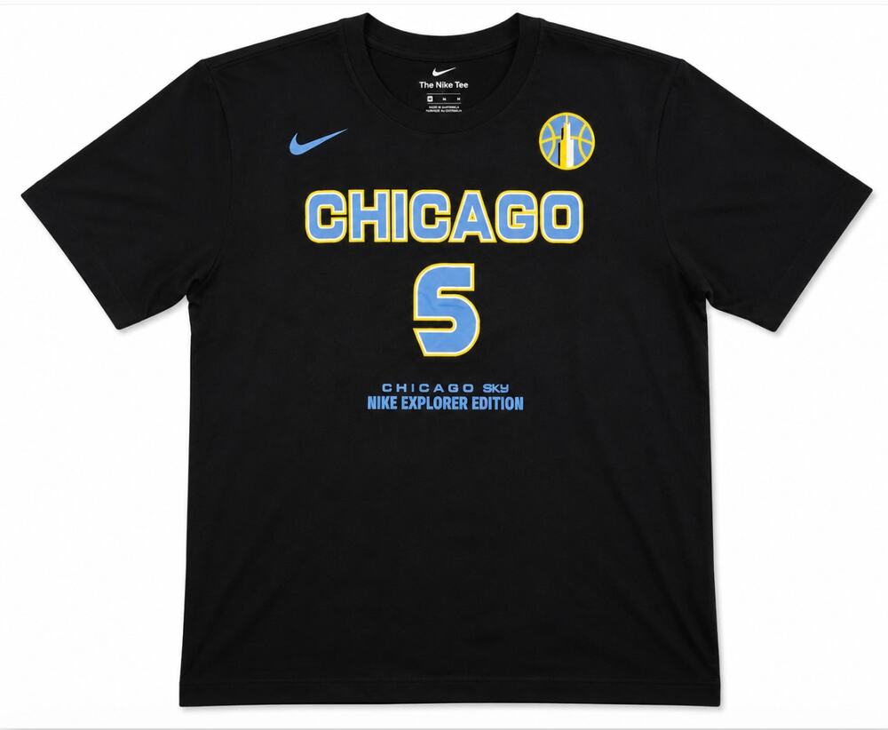 Nike Chicago Sky Angel Reese #5 Explorer Edition T-Shirt Men's M Black NWOT